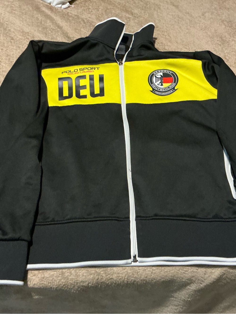 Ralph Lauren Polo Sport Black and Yellow DEU Track Jacket